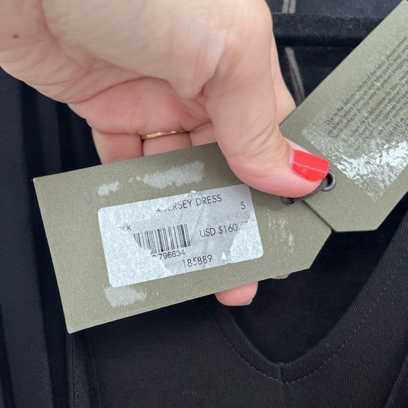 All Saints Women's Black Jayda Jersey Dress‎ Soft Stretchy Size small - Picture 6 of 7